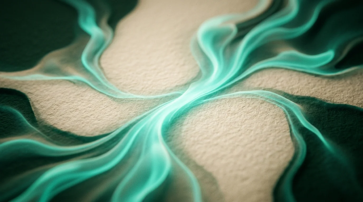 Teal channels converging into one flow — campaign optimisation atmosphere.